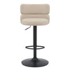 Mason Brushed Velvet Cream/Black Bar Stool