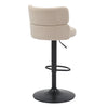 Mason Brushed Velvet Cream/Black Bar Stool