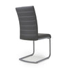 Callisto Leather Effect Grey Dining Chair