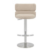 Mason Brushed Velvet Cream/Brushed Steel Bar Stool
