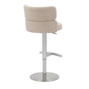 Mason Brushed Velvet Cream/Brushed Steel Bar Stool