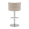 Mason Brushed Velvet Cream/Brushed Steel Bar Stool