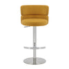 Mason Brushed Velvet Mustard/Brushed Steel Bar Stool