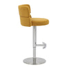 Mason Brushed Velvet Mustard/Brushed Steel Bar Stool