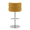 Mason Brushed Velvet Mustard/Brushed Steel Bar Stool