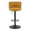 Mason Brushed Velvet Mustard/Black Bar Stool