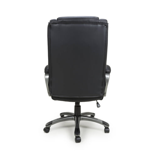 Regent Executive Leather Faced Black Office Chair