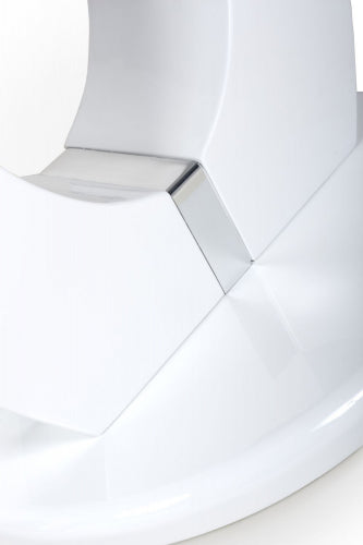 Neptune Round Marble Effect Grey/White Dining Table