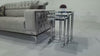 Aura Square Nest of Tables Set of 3 | High Gloss Membrane MDF Top & Chrome Titanium Frame