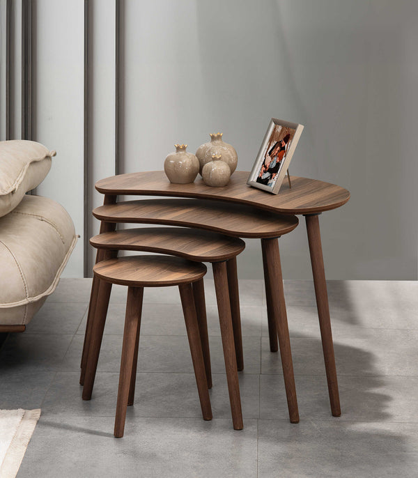 VH Moon nesting coffee table set - Walnut