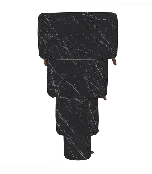 VH Luci nesting coffee table set - Black Marble Pattern - view 6