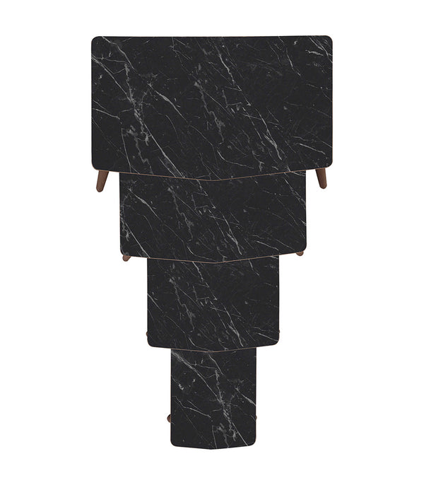 VH Vega nesting coffee table set - Black Marble Pattern - view 6