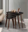 VH Moon nesting coffee table set - Black Marble Pattern