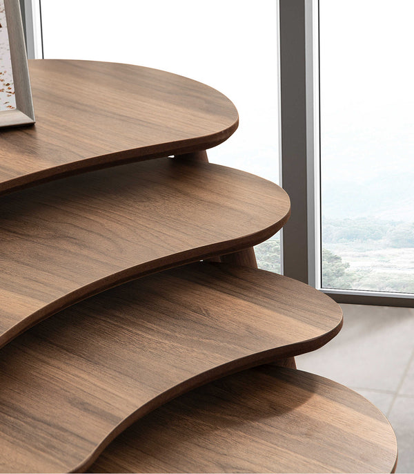 VH Moon nesting coffee table set - Walnut - view 5