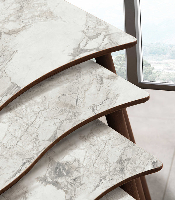 VH Salsa nesting coffee table set - White Marble Pattern - view 5