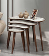 VH Moon nesting coffee table set - White Marble Pattern - view 2